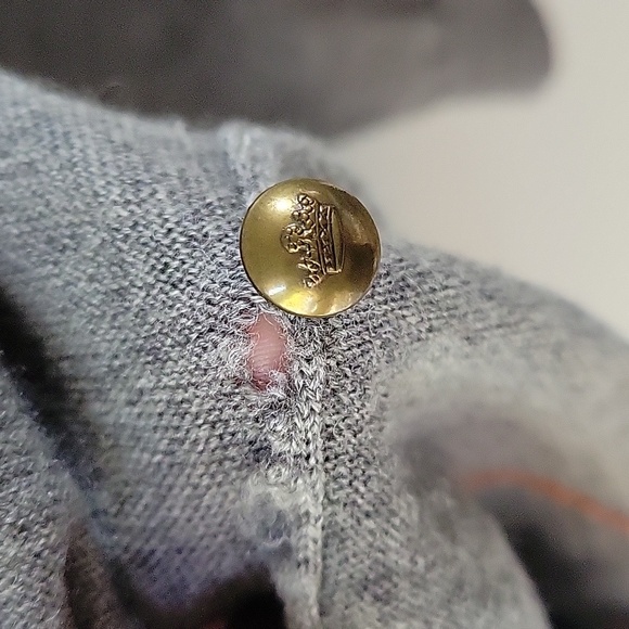 J. Crew Argyle Vintage‎ Wool Cardigan Sweater Size M - Picture 6 of 9